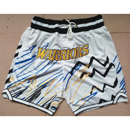 Golden State Warriors Uomo Pantaloncini Tascabili M003 Swingman